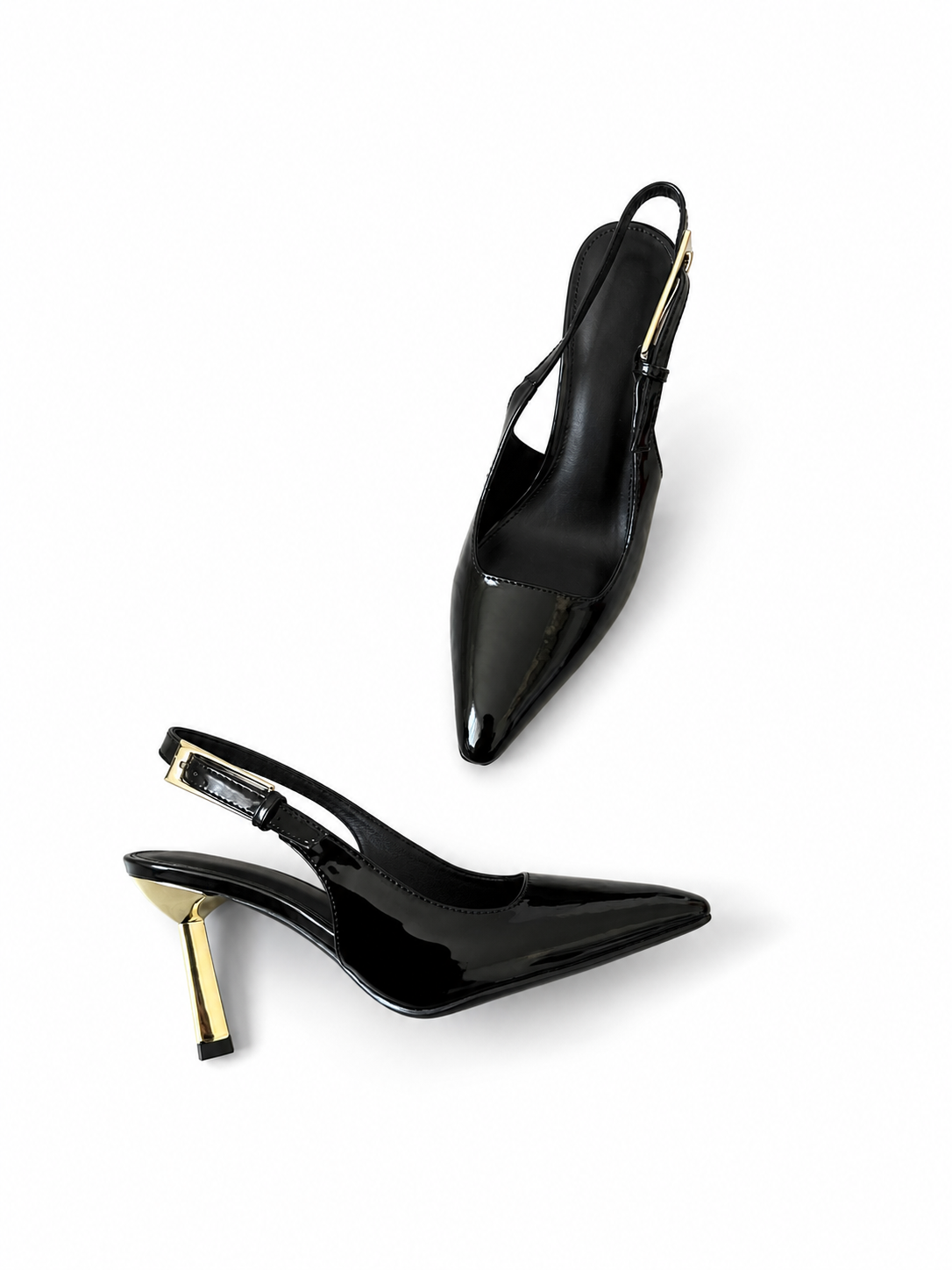 Gold Slingbacks
