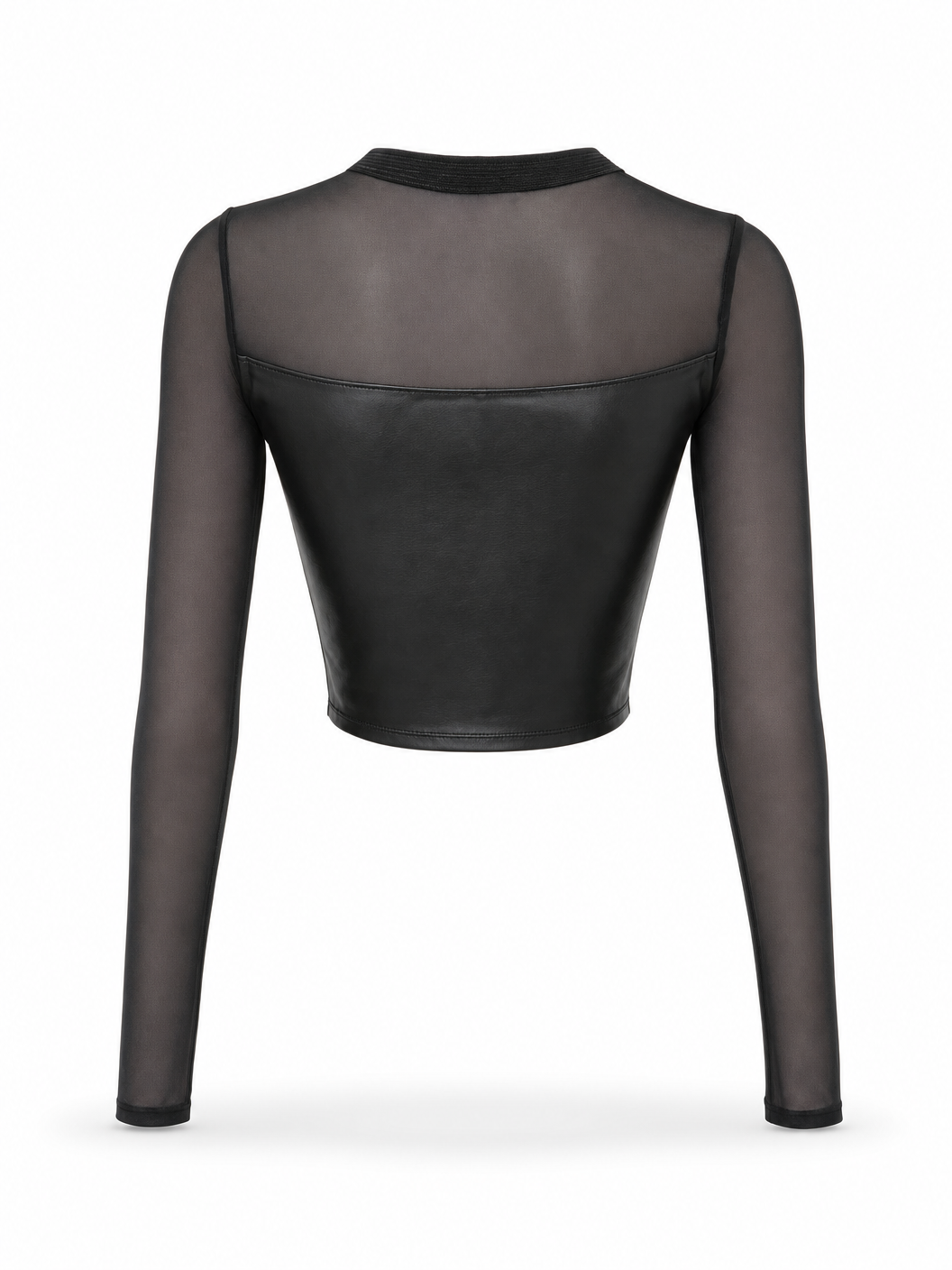 Crop top con transparencia