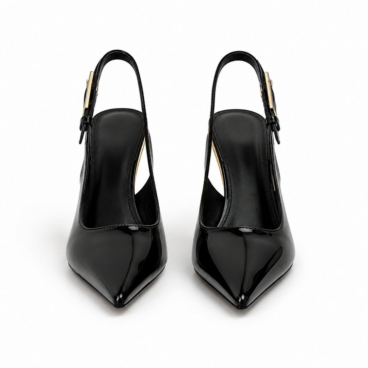 Gold Slingbacks