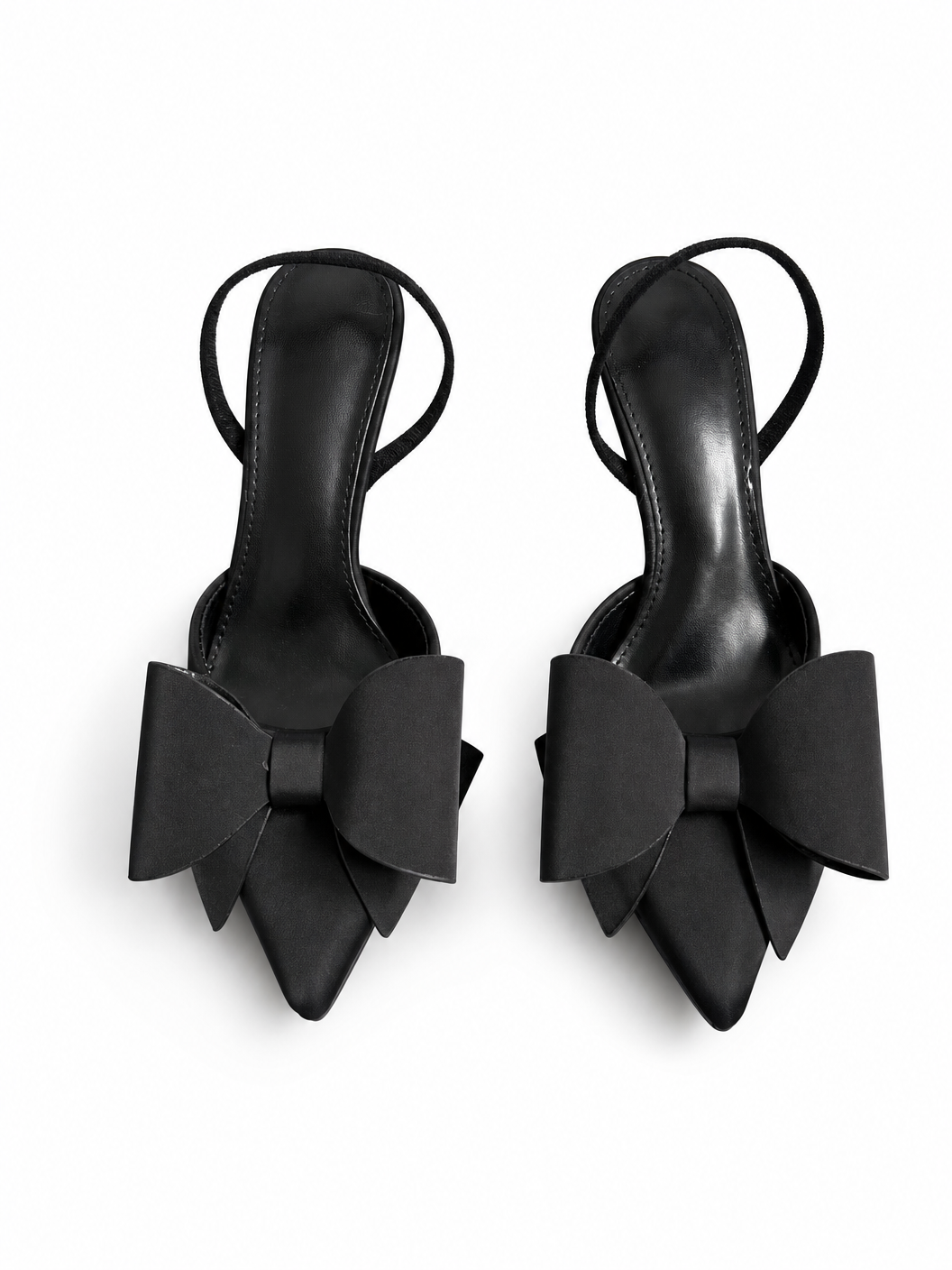 Noir Bow Heels