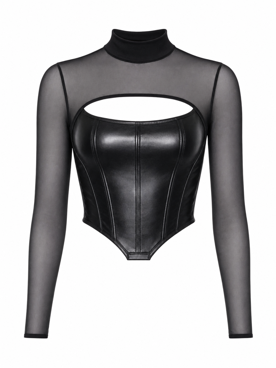 Crop top con transparencia