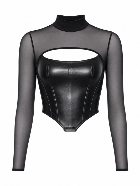 Crop top con transparencia