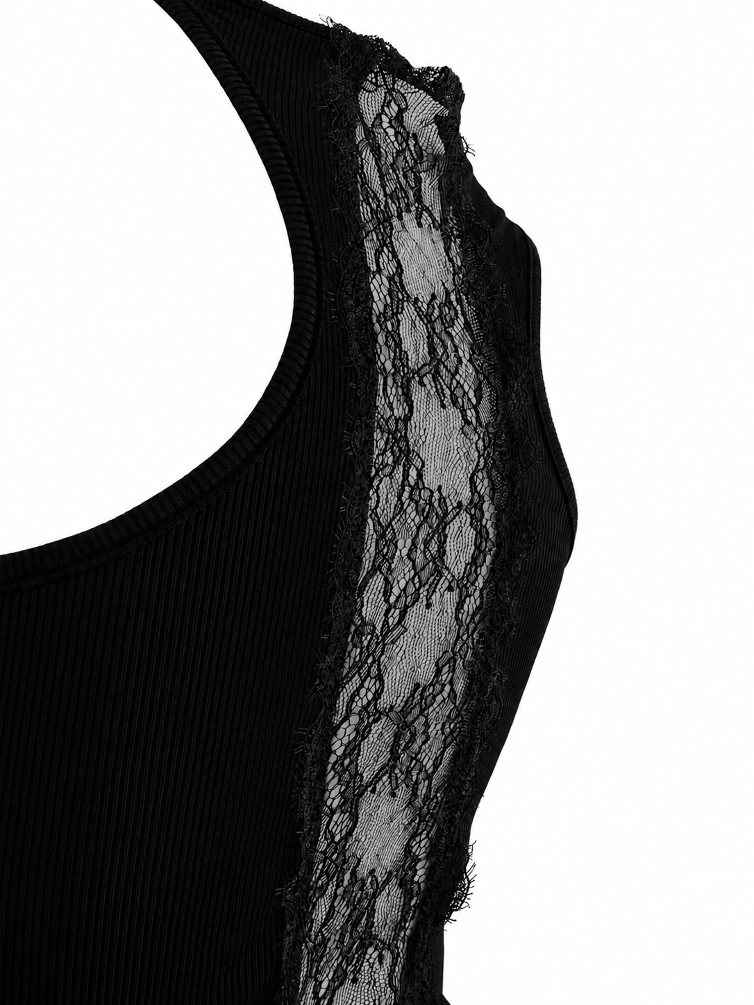 Camiseta con detalle de encaje